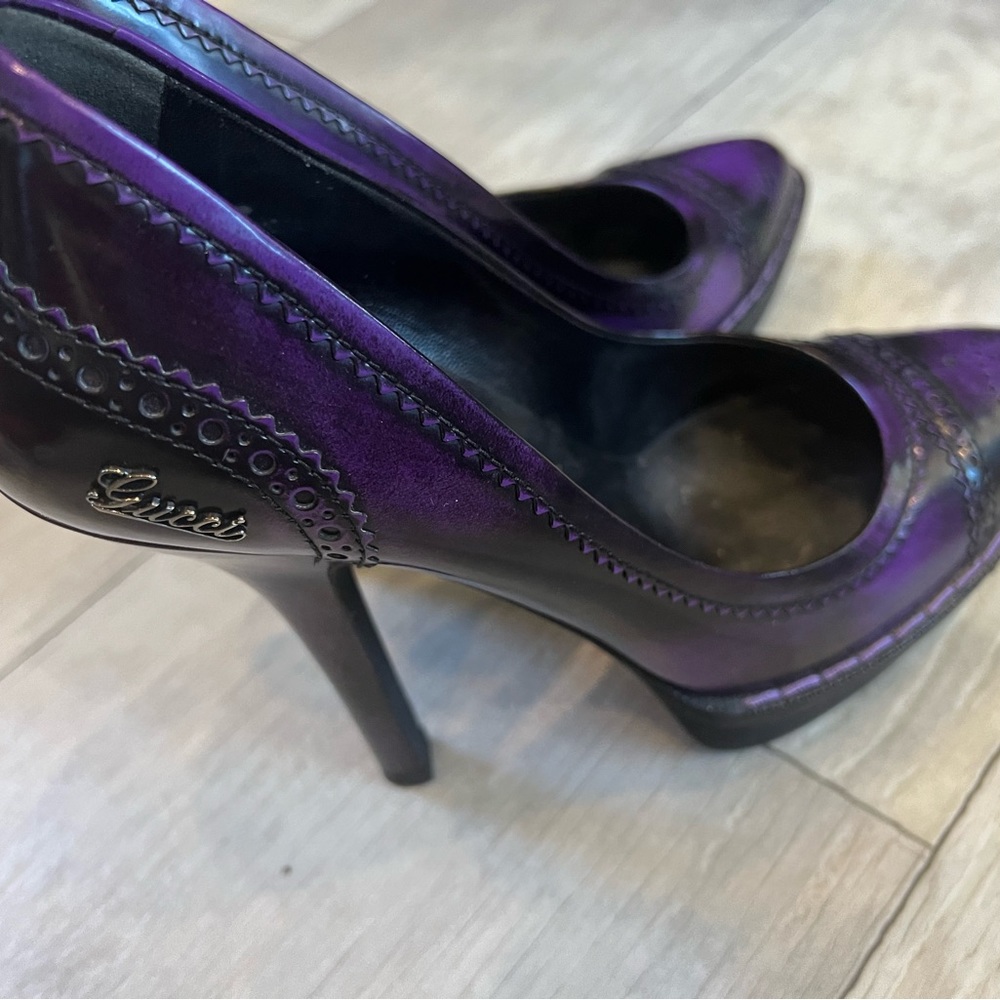 Gucci Platform Spectator Pumps Gem